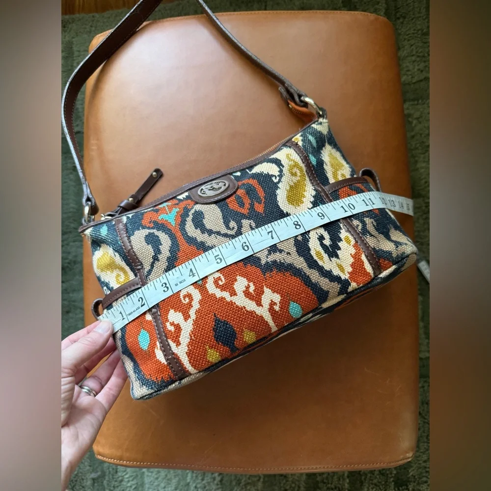 Spartina 449 Leather and Linen Christina Handbag